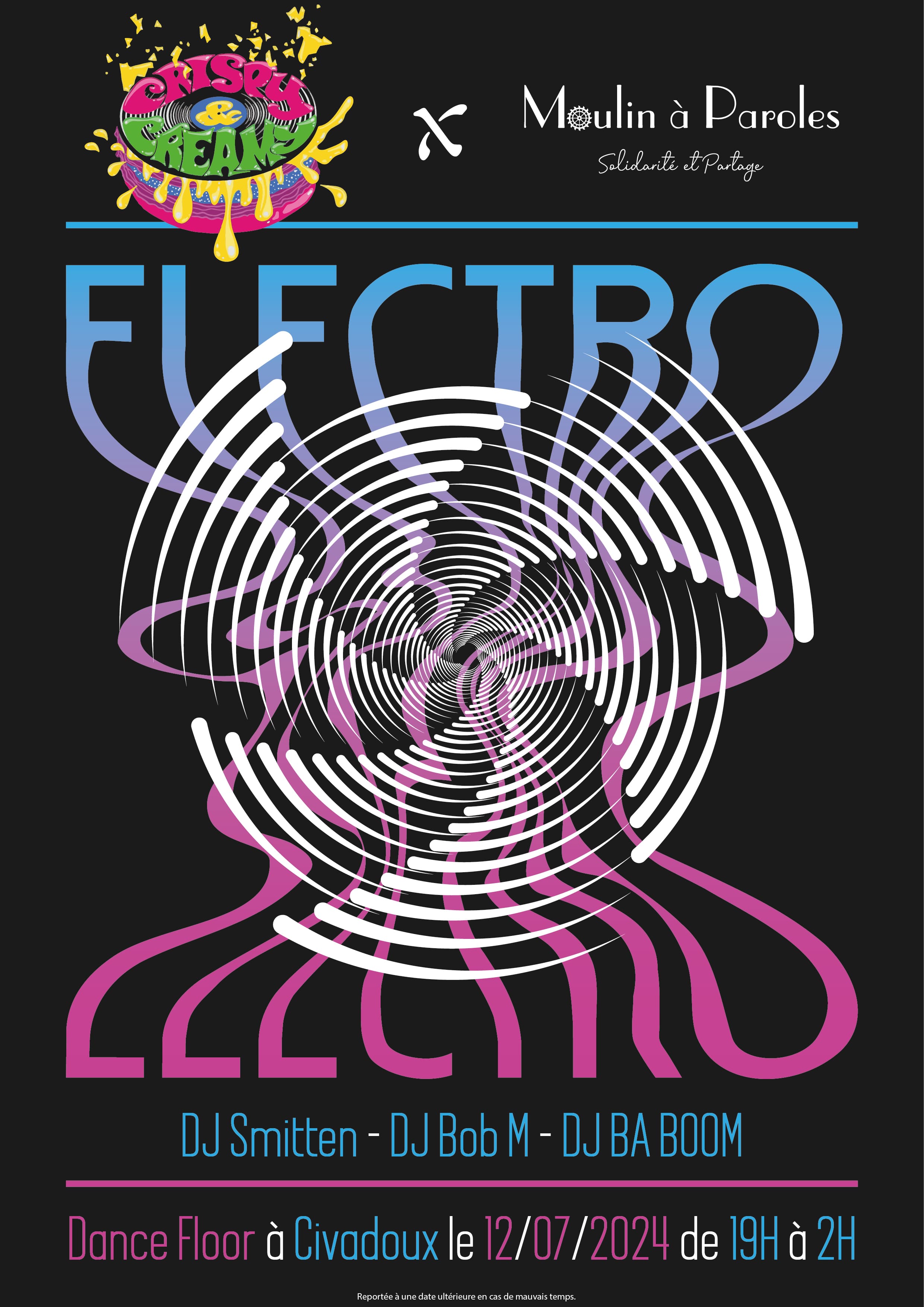 affiche soirée electro